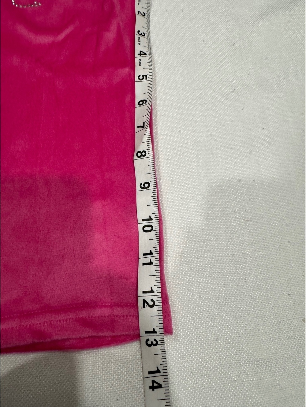 NWT Juicy Couture Hot Pink Velour Rhinestone Tee Top Medium - Picture 7 of 7